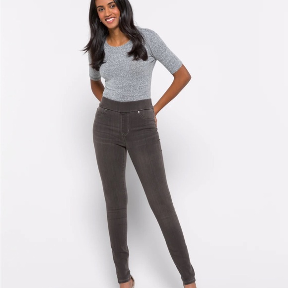Liverpool Denim - Liverpool Elizabeth Super Skinny High Rise Pull On Jean in Grey